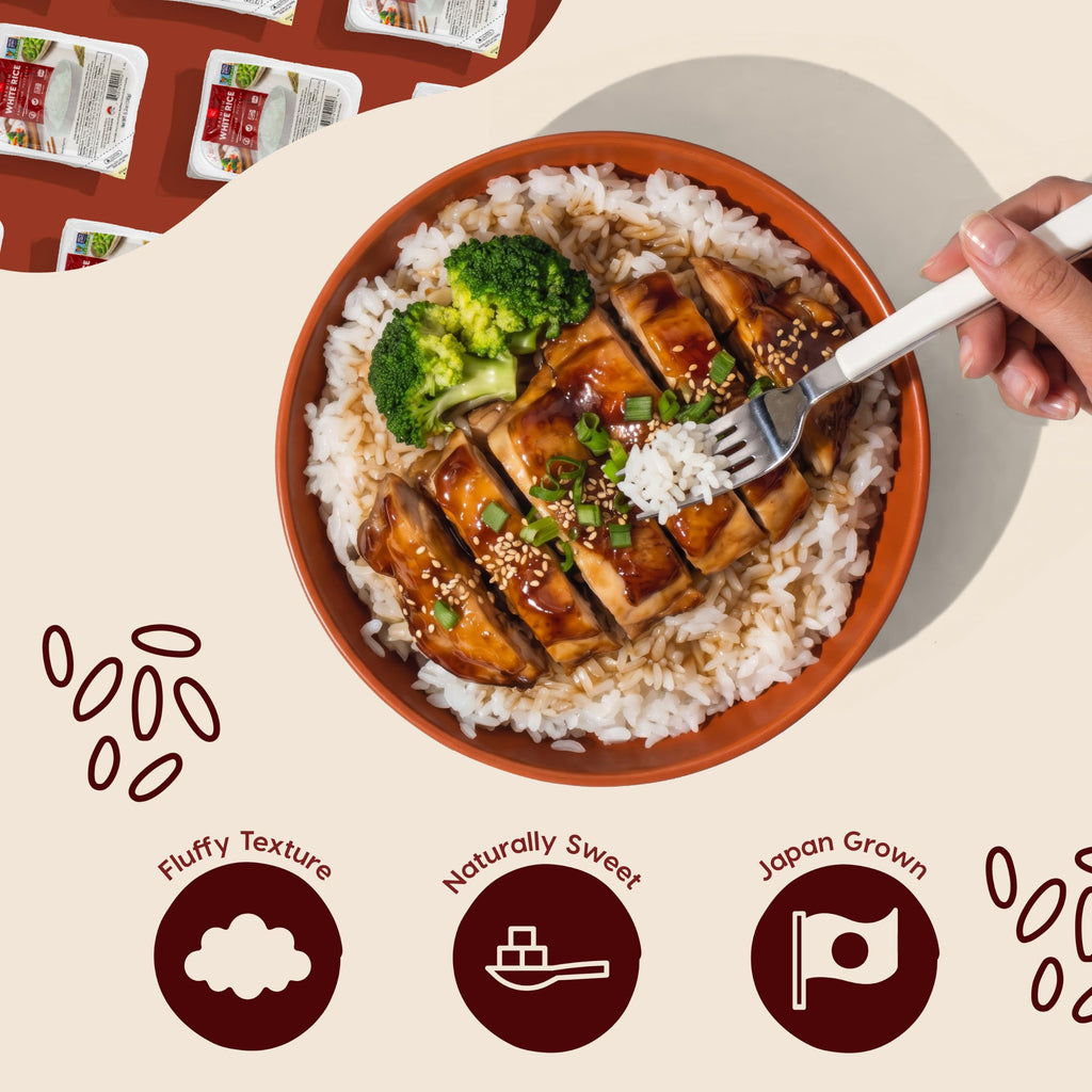 IRIS Instant White Rice, 10PK, Japanese Short Grain Vegan, Microwave 80 sec