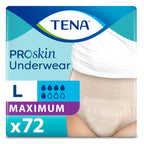 TENA ProSkin Large Nude-Colored Adult Female Moderate Absorbency Protective Disposable Underwear, 72 Count