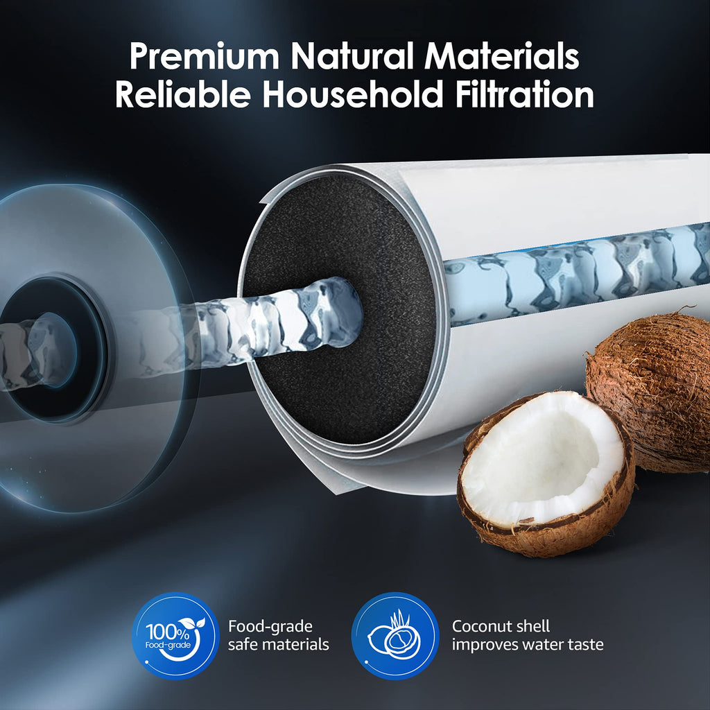 Waterdrop WF10PG Whole House Water Filter, Compatible with WHF21-PG, GE® FXHTC, GXWH40L, 3M® Aqua-Pure AP810, Culligan® RFC-BBSA, Any 10" x 4.5" System, Reduces Sediment, Chlorine, Taste, Odor