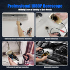 Endoscope Camera with Light, 1920P HD Borescope Camera with Light,Semi-Rigid Inspection Endoscope with 8 Adjustable LED, IP68 Waterproof Drain Scope Camera for for iOS/Android,16.4ft