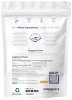 Micro Ingredients Triple Strength Omega 3 Fish Oil Supplements 4200mg Per Serving, 240 Softgels – Lemon Flavored – Burpless | EPA 1200mg + DHA 900mg | Deep Sea Fish