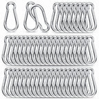 High-PQ 50PCS Carabiner Clip,Heavy Duty Spring Snap Hook,2IN(M5)