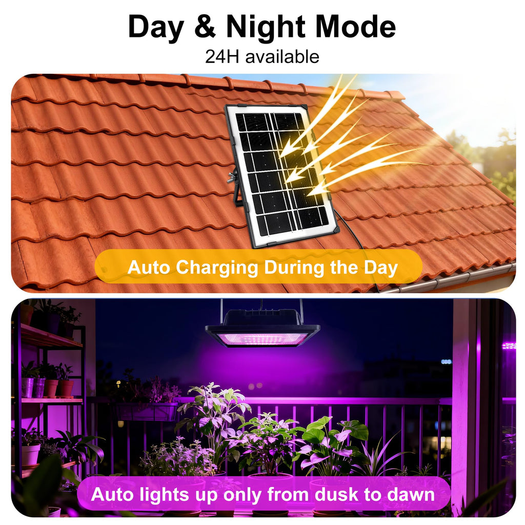 Loscarol Solar Grow Light, Full Spectrum Plant Light with Timer & Remote
