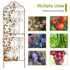 hogardeck 4 Packs 60 * 18 inch Metal Garden Trellis for Climbing Plants Outdoor,Heavy Duty,Gold Coating Rustproof Trellis for Rose, Vegetable, Flowers, Expandable,Perfect for Training Climbing Plants
