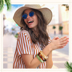 Landical 3 Pcs Colorful Square Acrylic Resin Bangle Bracelet Wide Geometric Irregular Wristbands Women(Amber, Light Khaki, Green)