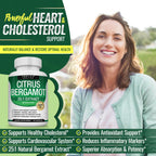 Citrus Bergamot Supplement 1500mg - 25:1 Bergamot Extract to Support Overall Health, Immune System, Potent Antioxidant High Absorption Natural Vegan Non-GMO for Men Women, 90 Capsules