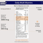 Buried Treasure Daily Nutrition Liquid Multivitamin and Mineral Supplement with Trace Minerals, Superfoods, Vitamin A, B-Complex, C, D, E, Methylfolate, Biotin, Magnesium, Zinc, Resveratrol, 32 serv