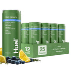 Huel Daily Greens Ready-to-Drink | Blueberry Lemon Thyme Superfood Greens | 42 Vitamins, Minerals, and Wholefood-Sourced Ingredients| Adaptogens, Antioxidants, Gut-Friendly Probiotics| 12 Fl Oz, 12 Pk