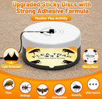 2 Pack Flea Traps for Inside Your Home, Indoor Flea Traps with 8 Sticky Pads, Flea Monitoring Trap for Home, Sticky Insect Catcher for Fleas, Moths & Gnats