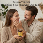 FreeJune Beef Tallow for Skin, Tallow and Honey Balm for Face 5.3 OZ Organic Whipped Moisturizer with Grass Fed - Face & Body Cream for for Nourishing Dry Skin Care, All Natural Hydration (Honey)
