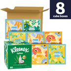 Kleenex Lotion Facial Tissues with Coconut Oil,Cube Boxes,80 Tissues Per Box,3-Ply,(Pack of 16)