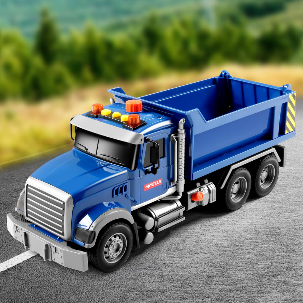 Dwi Dowellin Kid Trucks Toys for Boys Age 3-5,Big Dump Truck with Lights and Sounds,Kids Boy Toys Christmas Birthday Gift Car