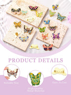 Hanaive 20 Pieces Butterfly Pins for Backpack Butterfly Brooches Cute Cool Horror Lapel Pins for Hats Clothes Decoration Gift