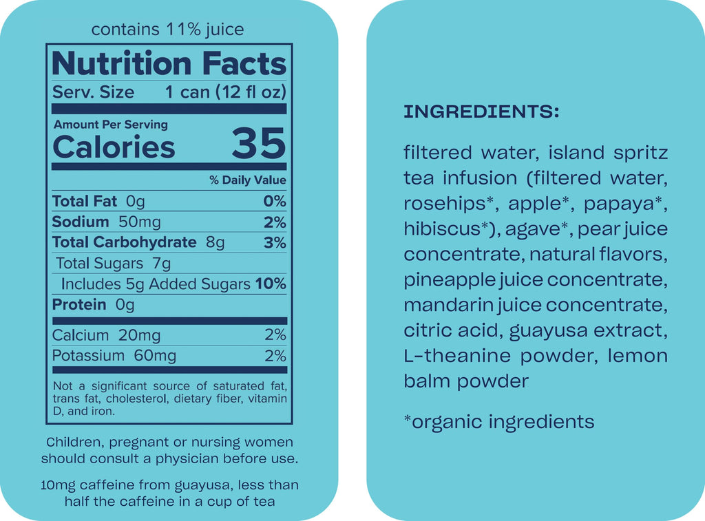 Recess Zero Proof Craft Mocktails, Alcohol Free Drinks, With Adaptogens, Non-Alcoholic Beverage Replacement, Mixer, Celebration, Party, (Island Spritz, 12oz, Pack of 12)