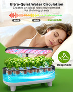 Growell 16 Pods Hydroponics Growing System Kit with 3 Light Modes & 2 Timer