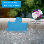 REEZEIVI 2 Pack Hot Tub Headrest Pillow,Chaise Lounge Pillows Outdoor 3D air mesh,Spa Pillow for Outdoor Hot Tub, Quick Drying and Washable,Head and Neck Support Pillow with Adjustable Weighted Strap