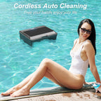 2026 Upgraded Solar Powered Robotic Pool Skimmer Surface Cleaner Dual Charging Options Smart Obstacle Avoidance 24/7 Continuous Cleaning Ideal for Above Ground Pool -APP Support
