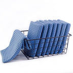 POLYTE Ultra Premium Microfiber Kitchen Dish Hand Towel Waffle Weave, 8 Pack (16x28 in, Blue)
