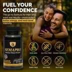 SEMAPRO - Extreme Semen Volumizer and Male Energy Formula - All Natural Endurance, Stamina & Semen Health - 60 caps (1 Month Supply)