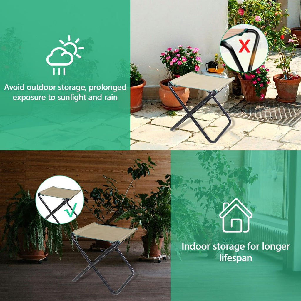 LeMotech Garden Tool Set,10 Pieces Heavy Duty Gardenting Tool Kit, Folding Stool with Detachable Tote Bag, Thicker Stainless Steel Tools (Trans-Planter,Trowel,Weeder etc.) for Women Men