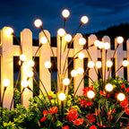 vignuto Solar Lights Outdoor Waterproof 4 Pack of 32 LEDs Garden Patio Firefly Decoration Unique Gifts Women Grandparents