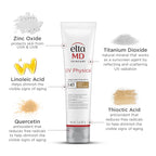 EltaMD UV Physical Tinted Mineral Sunscreen for Face SPF 41, 100% Mineral Actives Tinted Face Lotion, Water Resistant, Paraben-Free, Transparent Zinc Oxide Finish, Facial Travel Size Sunscreen 3 oz