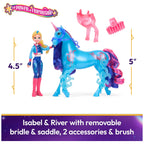 Unicorn Academy, Isabel & River Power of Friendship Set with Translucent Saddle & 2 Power Accessories, Dolls & Unicorn Toys for Girls Ages 4 and up
