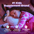 OLLY Kids Sleep Gummy, Occasional Sleep Support,* 0.5mg Melatonin, L-Theanine, Raspberry Flavored, 50 or 25 Day Supply - 50 Count