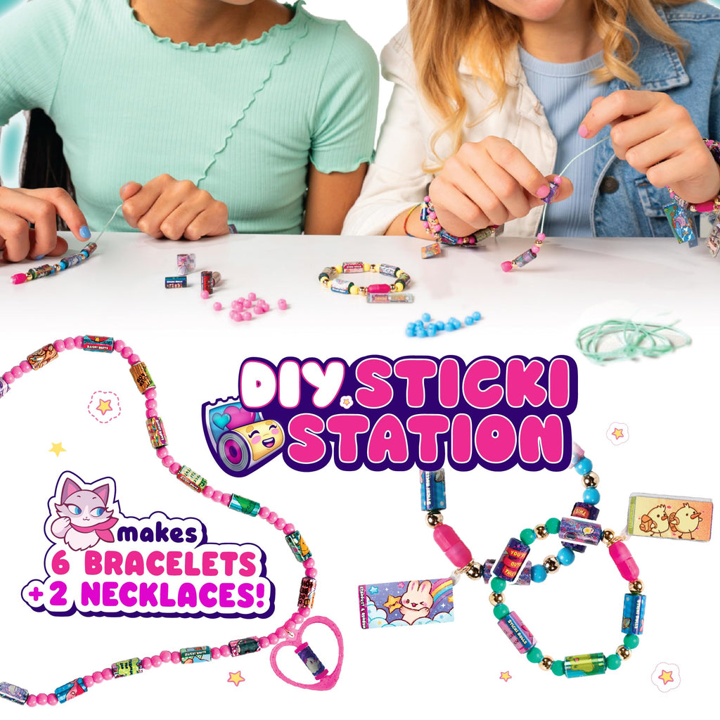 Sky Castle Sticki Rolls Sticki Station, Wearable Shareable Stickers, Ultimate DIY Sticker Jewellery Kit, Bracelets and Necklaces
