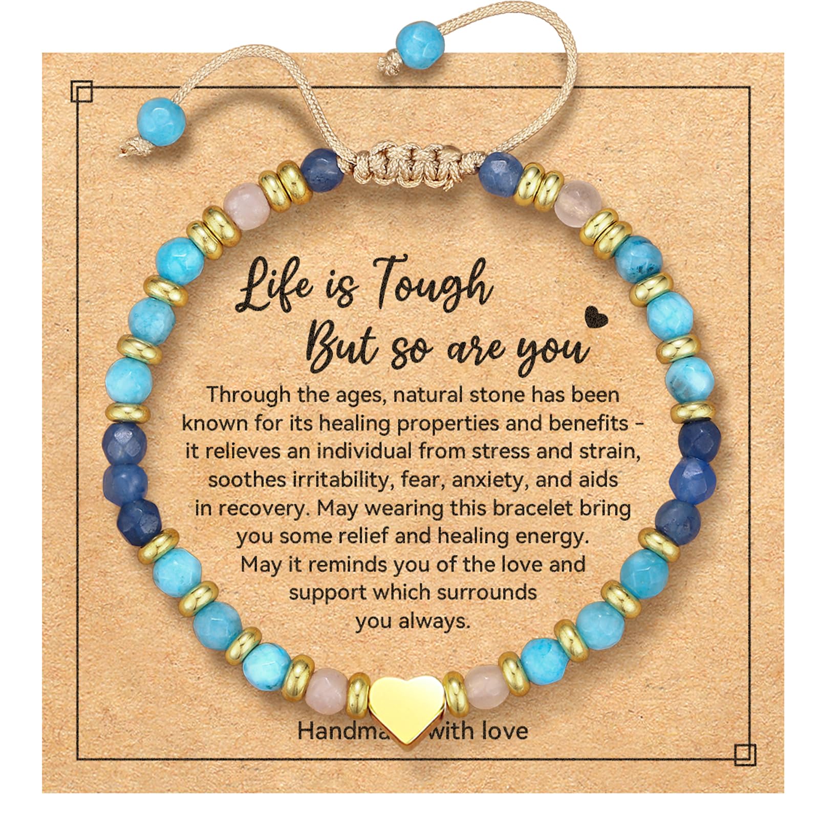 yupoxiu Natural Stone Bracelets - Inspirational Birthday Gifts for Women