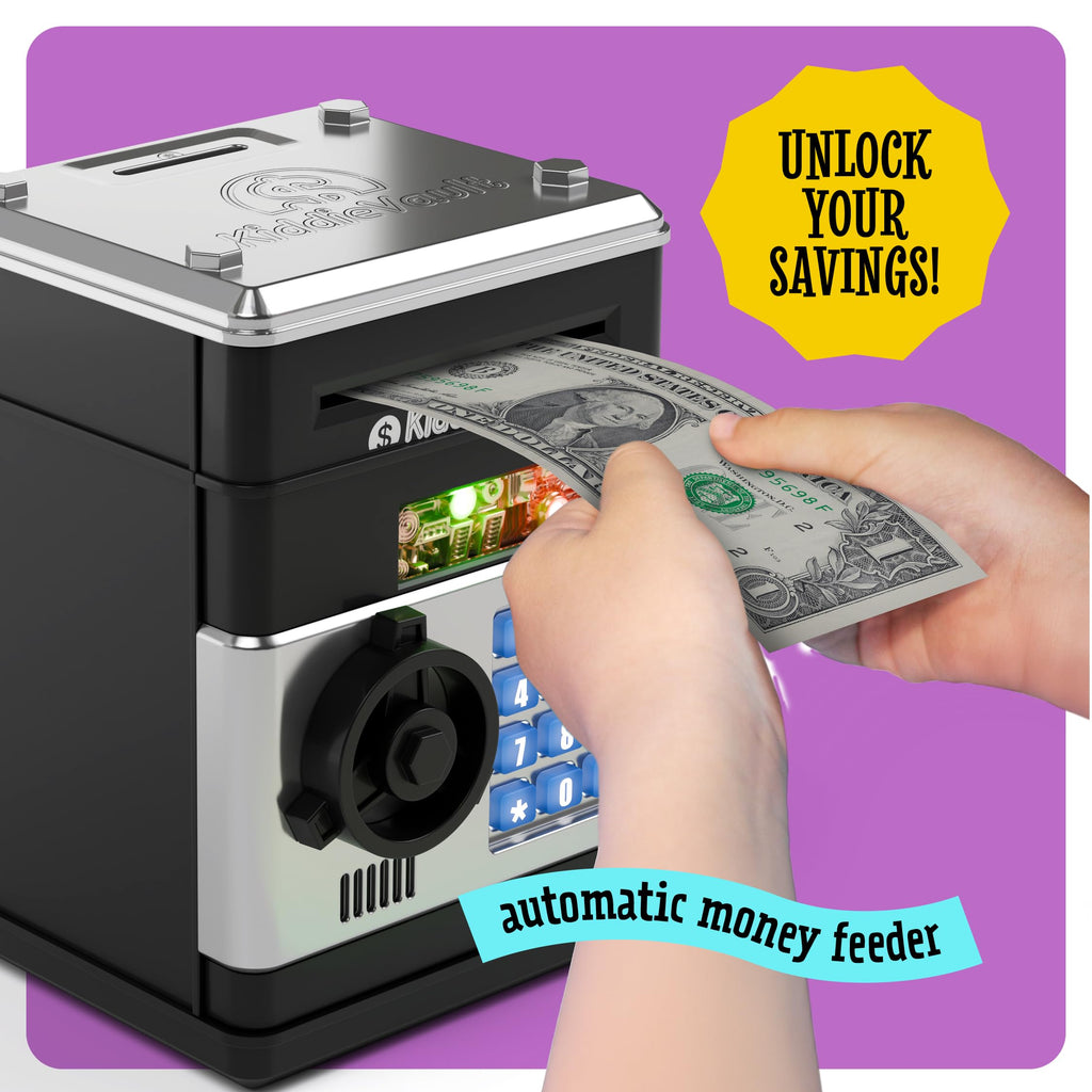 Piggy Bank for Kids - Electronic Money Saving Box w/Code- ATM Safe - Toy Coin Bank - Gifts for Boys Toys for Age 3, 4, 5, 6, 7, 8, 9 - Birthday Gifts for 8, 9, 10, 11, 12
