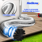 Holikme Dryer Vent Cleaner Kit - 30Ft Fireplace Chimney Brushes Flexible