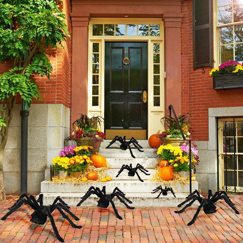 Halloween Decorations Outdoor Large Spiders: 6 Pack Spiders Halloween Decor