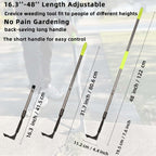 KLDOLLAR Crack Weeder, 48" Long Handle Crevice Weeding Tool with Soft Grip