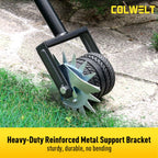 Colwelt Wheel Rotary Edger Lawn Tool 59’’, Manual Lawn Edger with Extra-Wide Rubber Wheel, Lawn Edgers Manual with Reinforced Bracket, Grass Edger Edging Tool for Landscaping, Sidewalk, Driveway, Yard