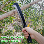 Sickle Machete for Yard Work Machetes for Cutting Trees Billhook Brush Clearing Sickle Garden Tool Brush Axe Harvest Knife Heavy Duty Machete with Curve Blade Grass Sickle for Gardening,Weeding