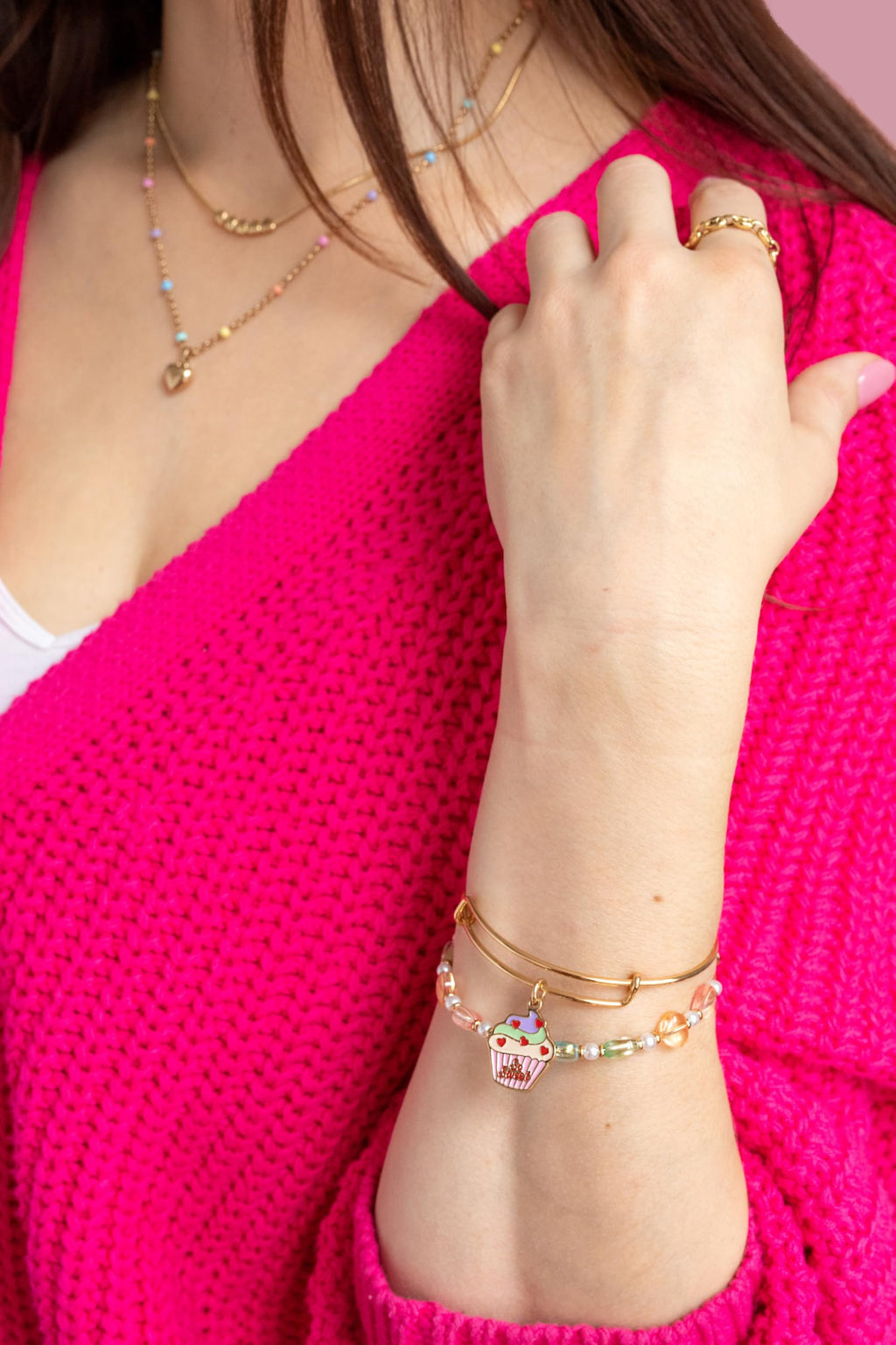 Alex and Ani Colorful Heart Beaded Bangle
