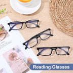 YBEATY 30 Packs Reading Glasses, 1.5x Magnification Adjustable Traditional Black Frames Reading Glasses Eyewear with Comfort Spring Loaded Hinge for Men Women Computer Reader All Day