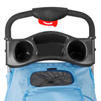 ZENY Foldable Pet Stroller, Cat/Dog Stroller with 3 Wheel, Pet Strolling Cart, Dog Travel Carrier with Storage Basket + Cup Holder (Blue)