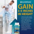 Height Growth Maximizer - Natural Pills to Help You Grow Taller Made in USA with Calcium, Zinc, GABA & Vitamin D3 for Bone Strength, Joint Support* - Free of Hormone, 60 Count (Pack of 1)