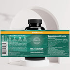 Primal Harvest Multi Collagen Pills for Women and Men (Type I, II, III, V, X) 120 Capsules w/Vitamin C for Hair, Skin, Nails