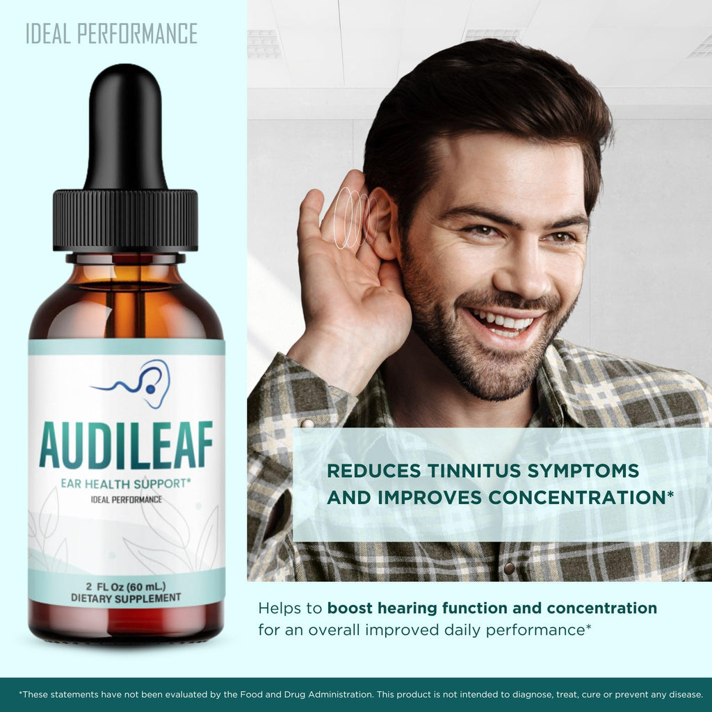 Audileaf Drops – Official Audileaf Ear Health & Hearing Support Supplement Droppers - Maximum Strength, All Natural Liquid Formula for Clear Sound, Audileaf Inner Ear Health Support Reviews (1 Pack)