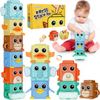 Stacking Toys Set Sensory Animal Stacking Blocks for 18+ Months Toddler Toy