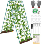 Heavy Duty Metal 50"x17" Cucumber Trellis for Raised Bed, A Frame Garden Trellis for Climbing Plants Outdoor, Plant Trellis Support for Tomato Bean Pea Grape Adjustable Vegetable Garden Trellis