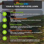 LANDZIE - The Original Lawn Leveling Rake – 36" Steel Handle Yard Leveler, Lawn Level Tool for Creating a Flat Surface - Works for Soil, Dirt, Topdressing, and Ground