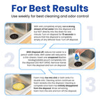 Bastion Garbage Disposal Cleaner and Deodorizer - 24-Count (1-Year Supply) Foaming Lemon Scented Kitchen Sink Freshener Pods & Drain Odor Eliminator Disposer Care