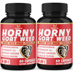 BMVINVOL (2 Packs) Horny Goat Weed Capsules with Maca, Tribulus, Ginseng. Ashwagandha,Tongkat Ali - 8-in-1 for Support Energy Levels