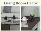 Der Rose 3 Pack Fake Plants in Black Pots for Bathroom Living Room Decor