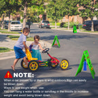 XPCARE 24 Inches Kids Playing Sign for Street, 4PACK Green Children at Play Safety Sign with Reflective Tapes,Caution Slow Down for Street,Kids and Pets at Play Warning Sign