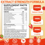 BSSTABBON 50+ Women’s Calcium Citrate Gummies: 1200mg Chewable Calcium Gummy Supplements Plus Magnesium Zinc Vitamin D3 K2 B12 B6 - Energy Immune Overall Health Support Vegan Sugar Free(120Count)
